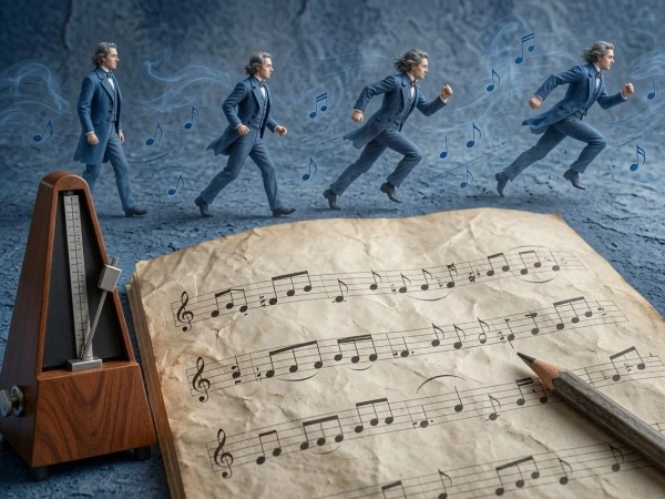 Las indicaciones de tempo en partitura: andante, allegro, presto y más